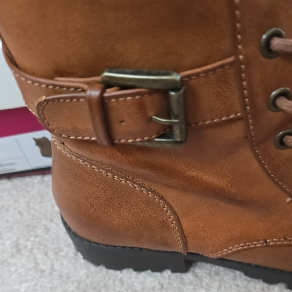 SO Brown Lace-Up Ankle Boots - Size 8 - Picture 5 of 12